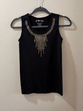 Black Studded Tank Top Size S/M